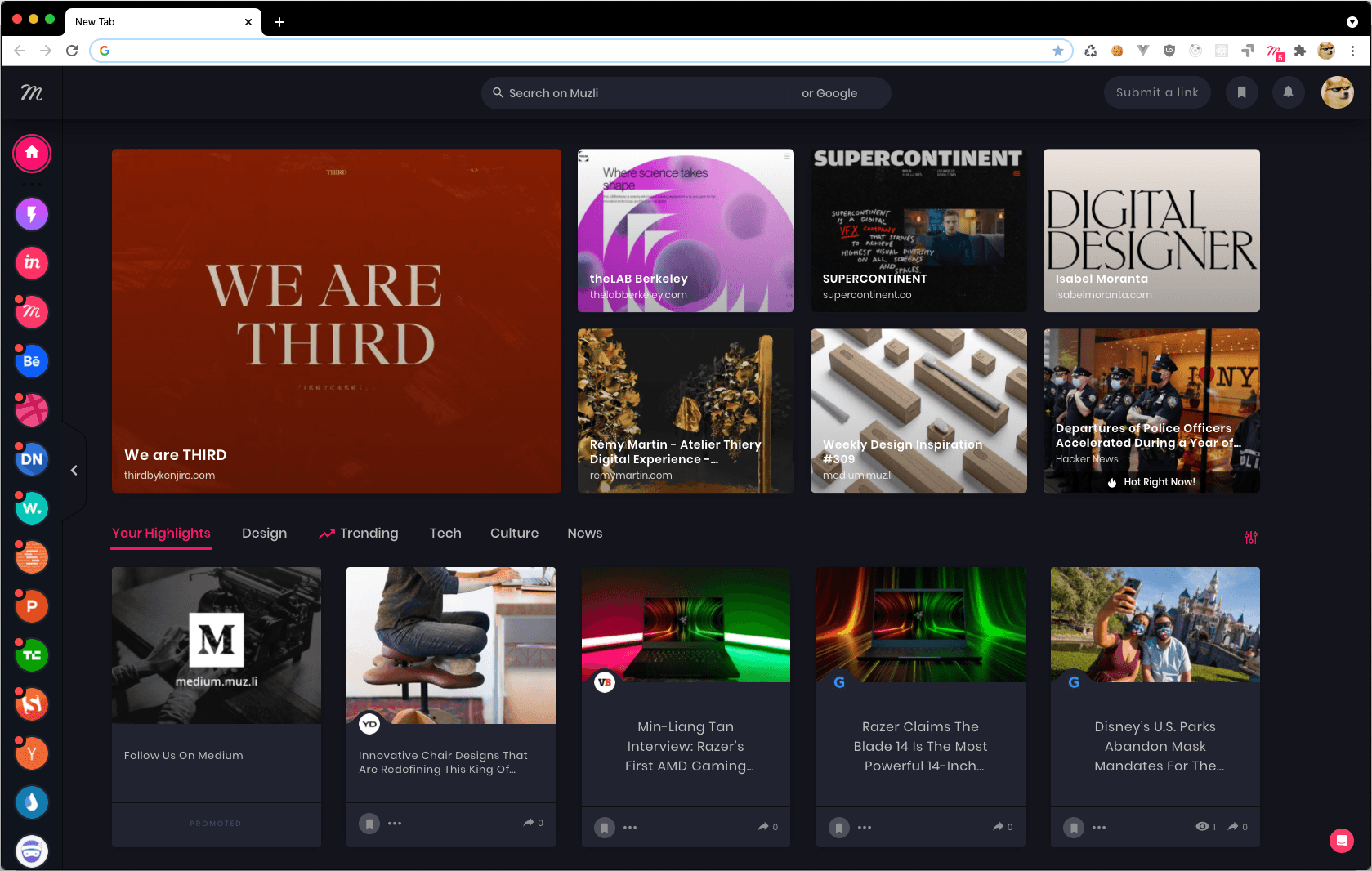 Muzli original plugin