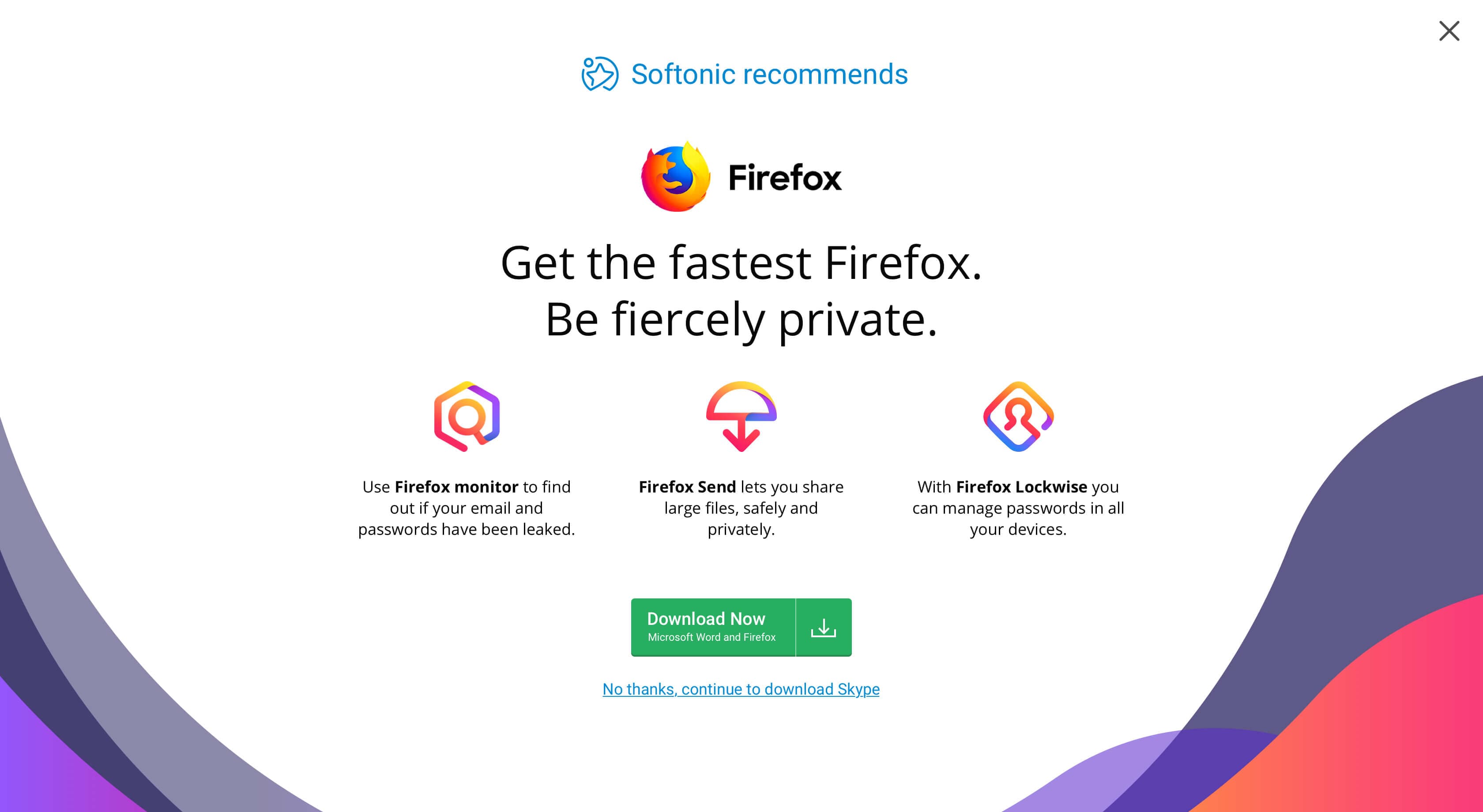 Full-screen modal concept v2
