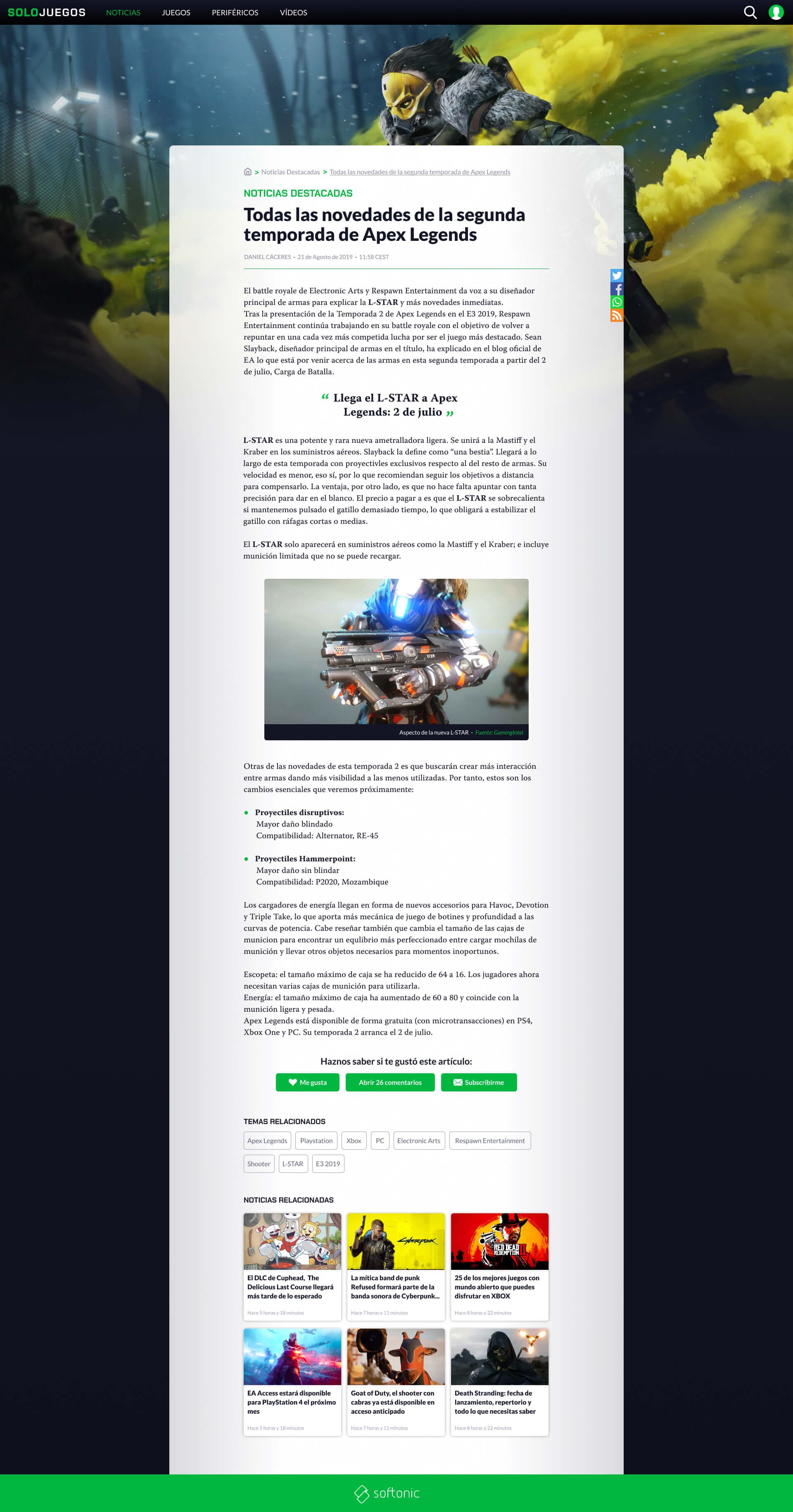 SoloJuegos article page
