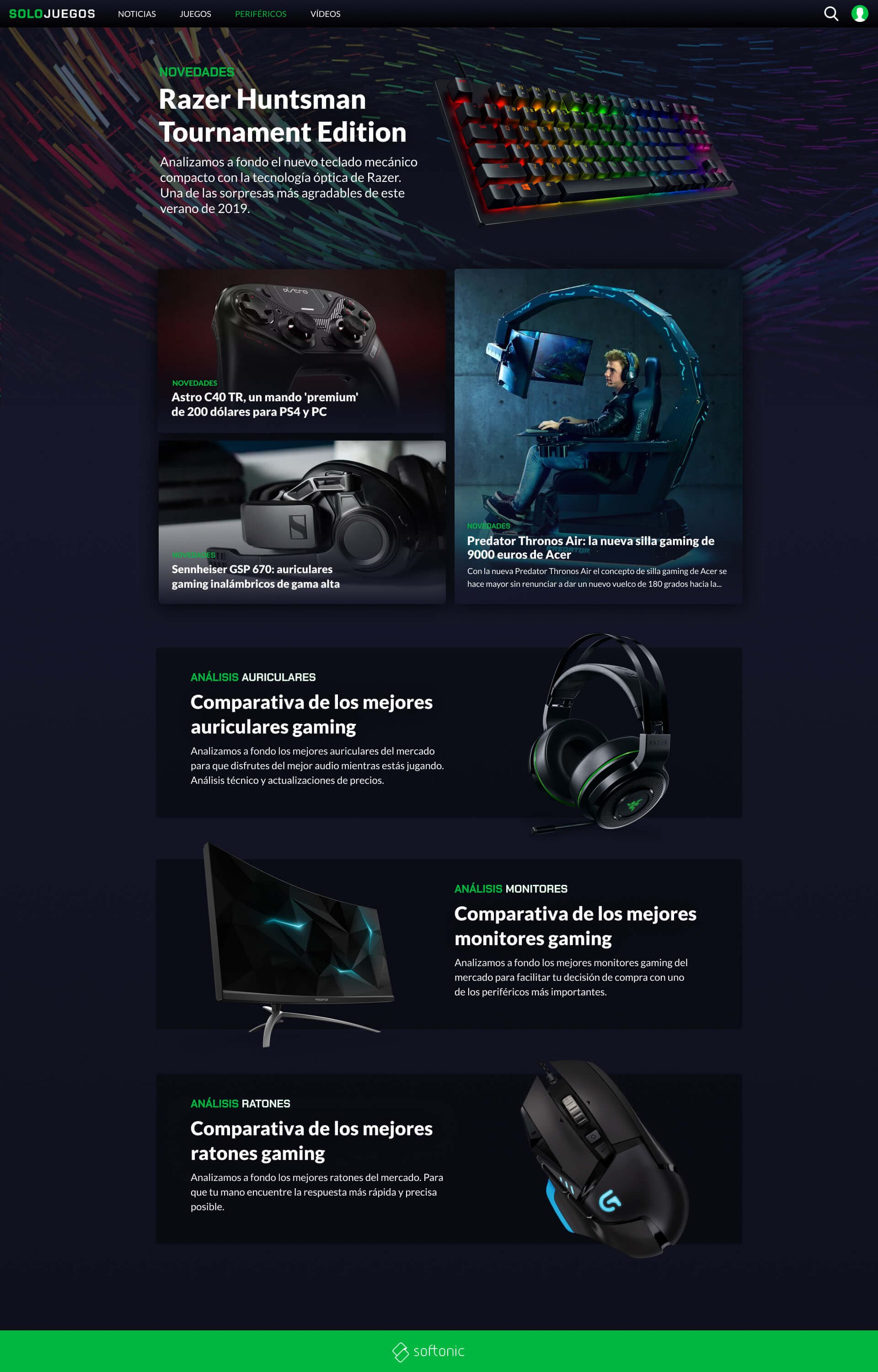 SoloJuegos peripherals page