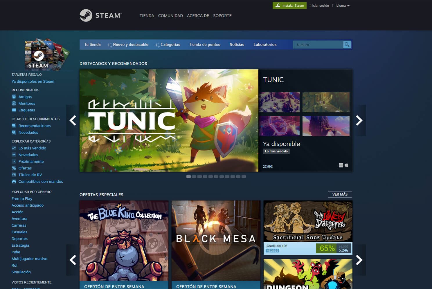 Steam store