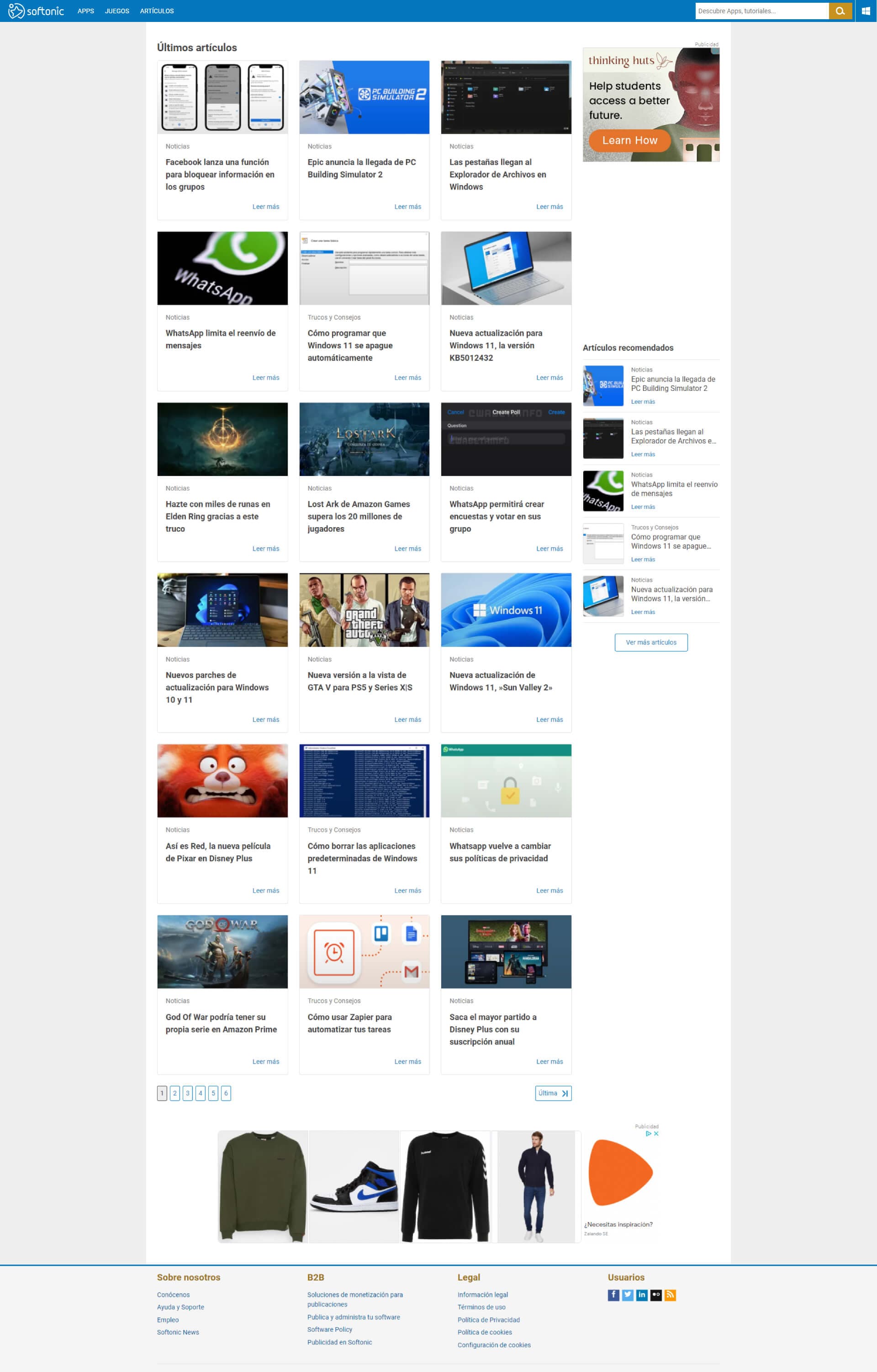 Softonic articles