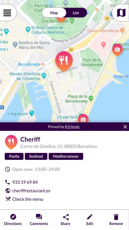 Tokoro map interaction