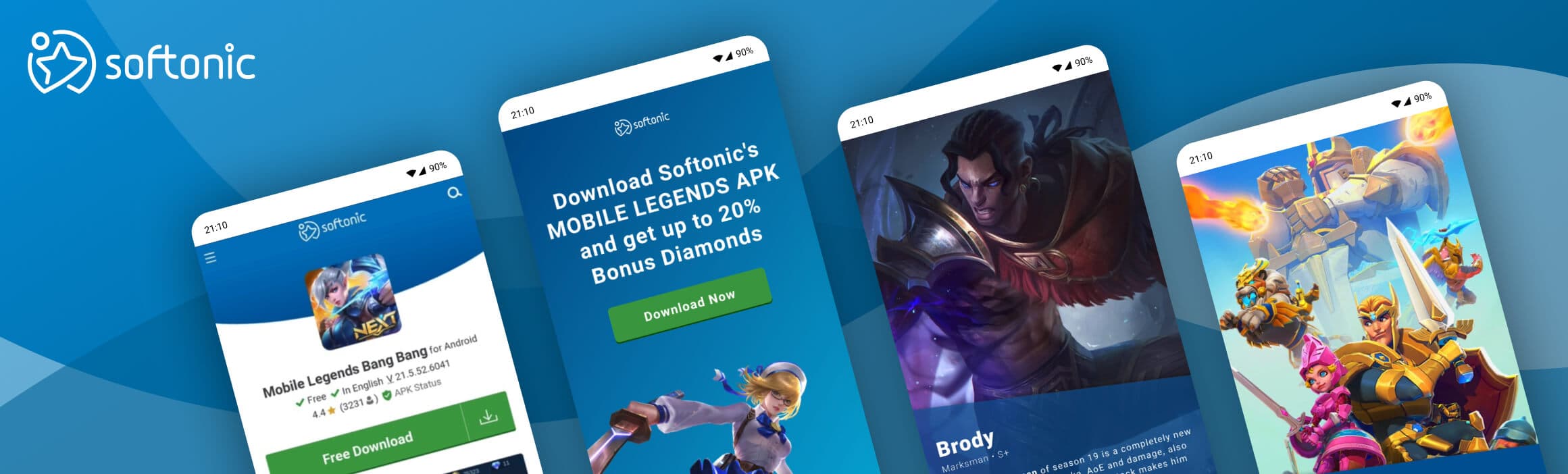 Google Web Stories format displayed on Softonic program pages